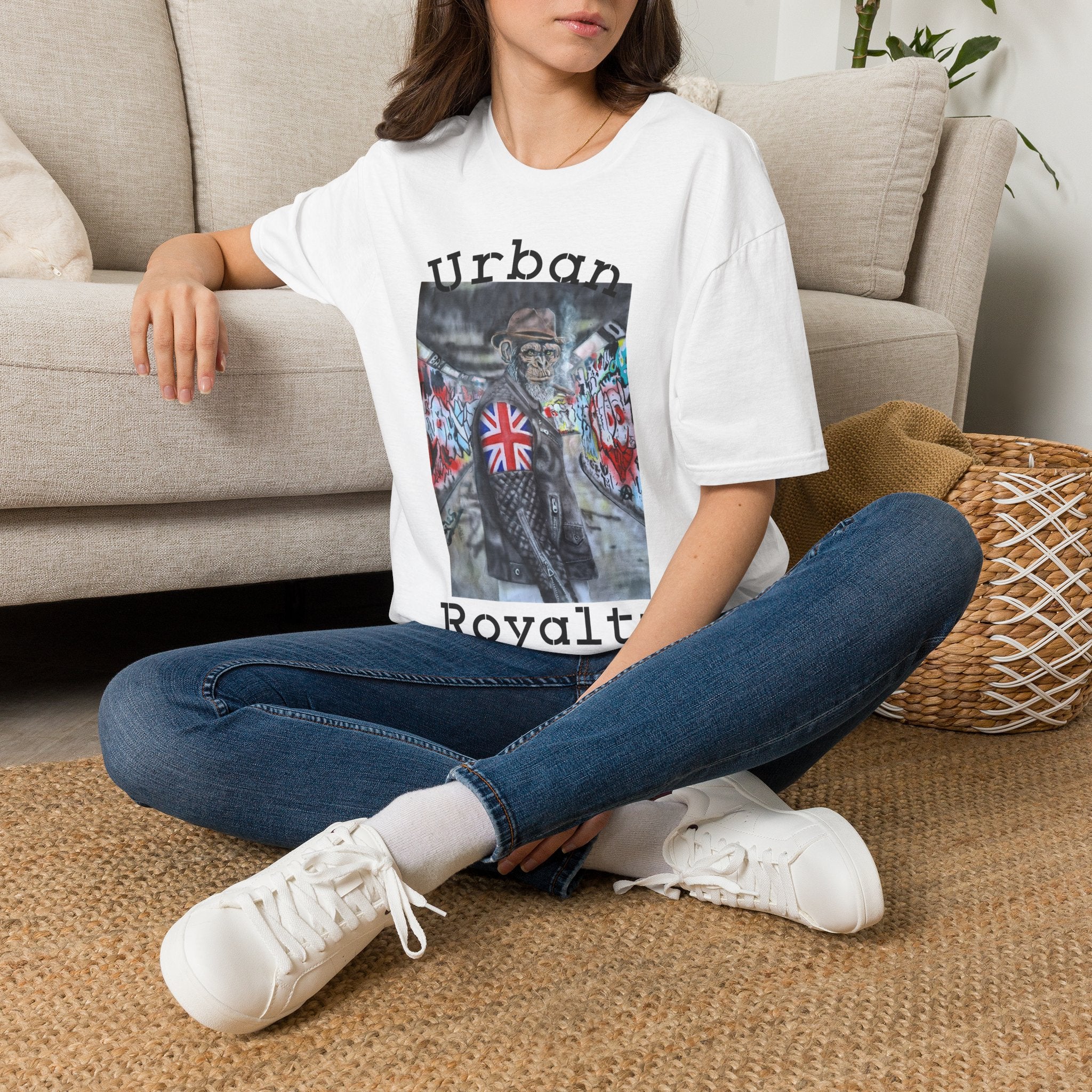 Urban Royalty T‑Shirt — Graffiti Monkey Street Art Tee