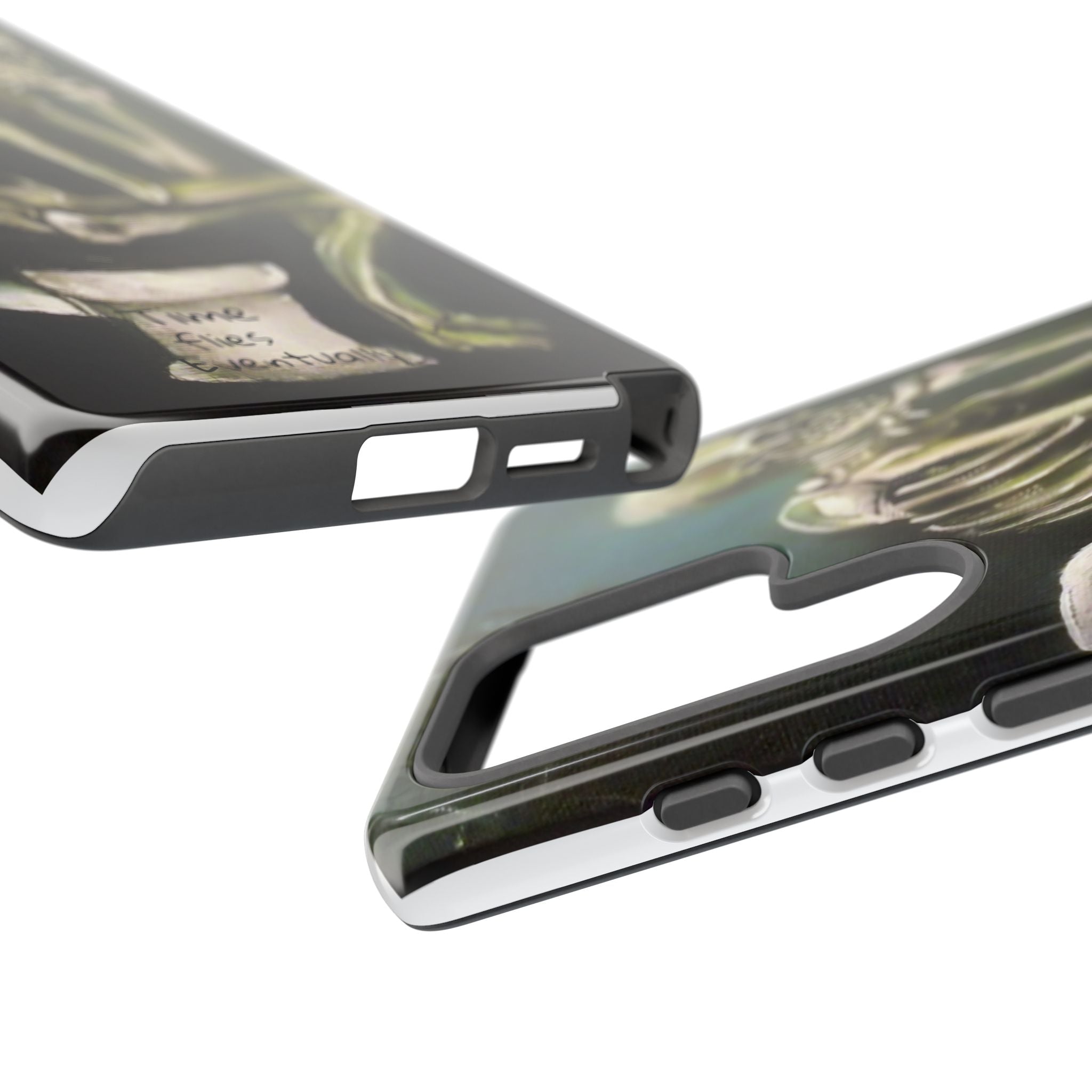Phone Case — Skeleton on Toilet “Time Flies Eventually” Gothic Humor