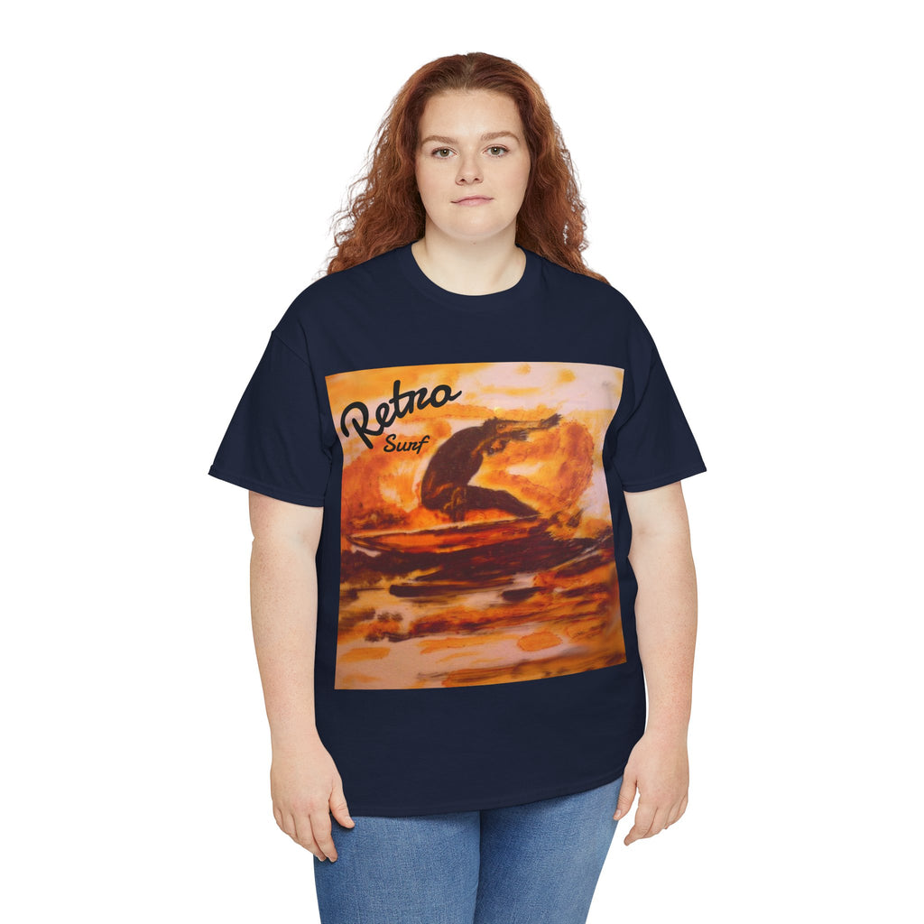 Retro Surf T-Shirt — Vintage Sunset Surfing Graphic Tee