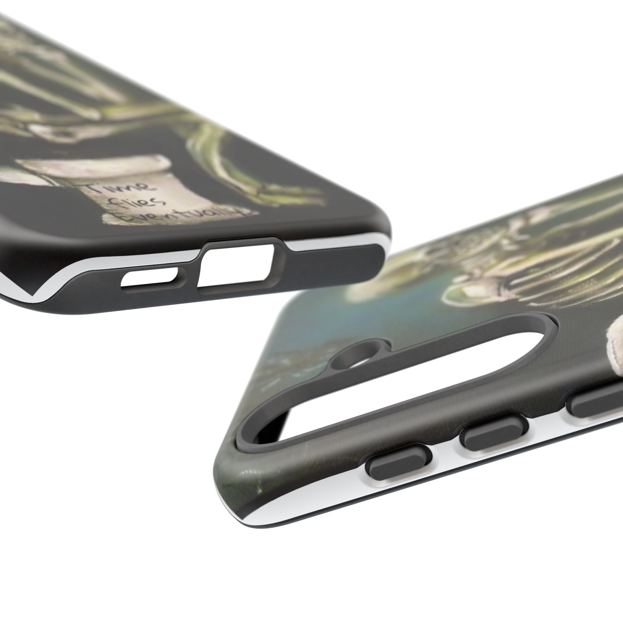 Phone Case — Skeleton on Toilet “Time Flies Eventually” Gothic Humor