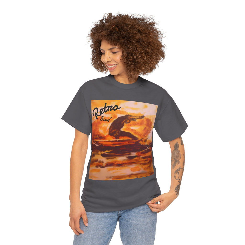 Retro Surf T-Shirt — Vintage Sunset Surfing Graphic Tee