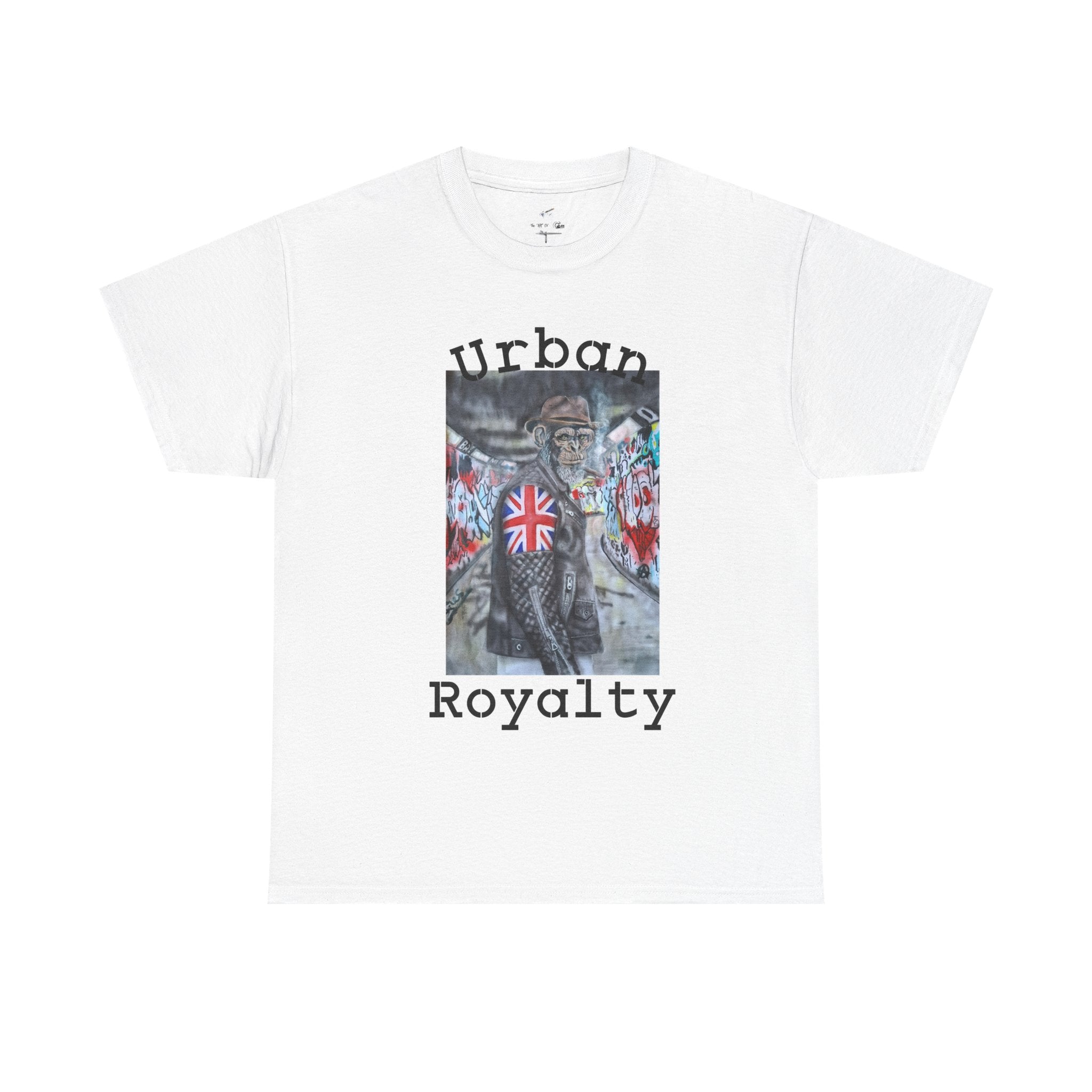 Urban Royalty T-Shirt — Street Art Monkey with Union Jack Graphic