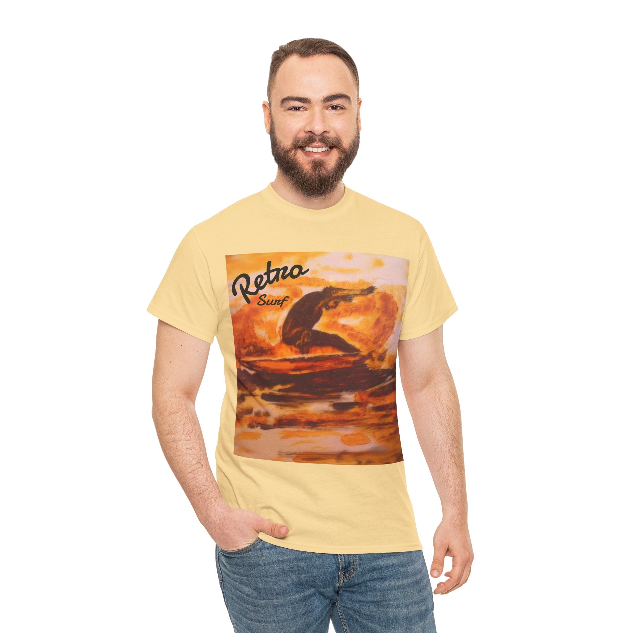 Retro Surf T-Shirt — Vintage Sunset Surfing Graphic Tee