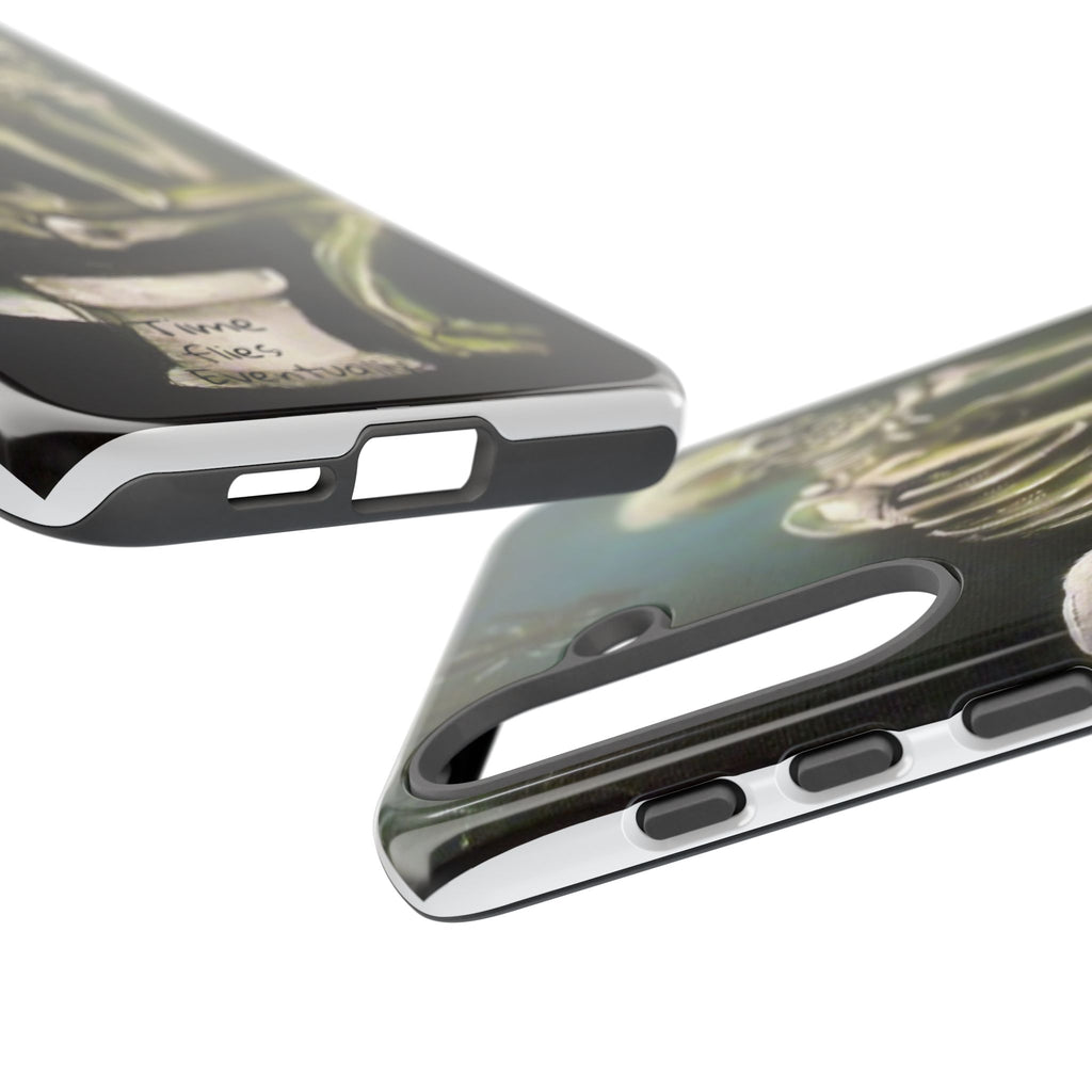 Phone Case — Skeleton on Toilet “Time Flies Eventually” Gothic Humor