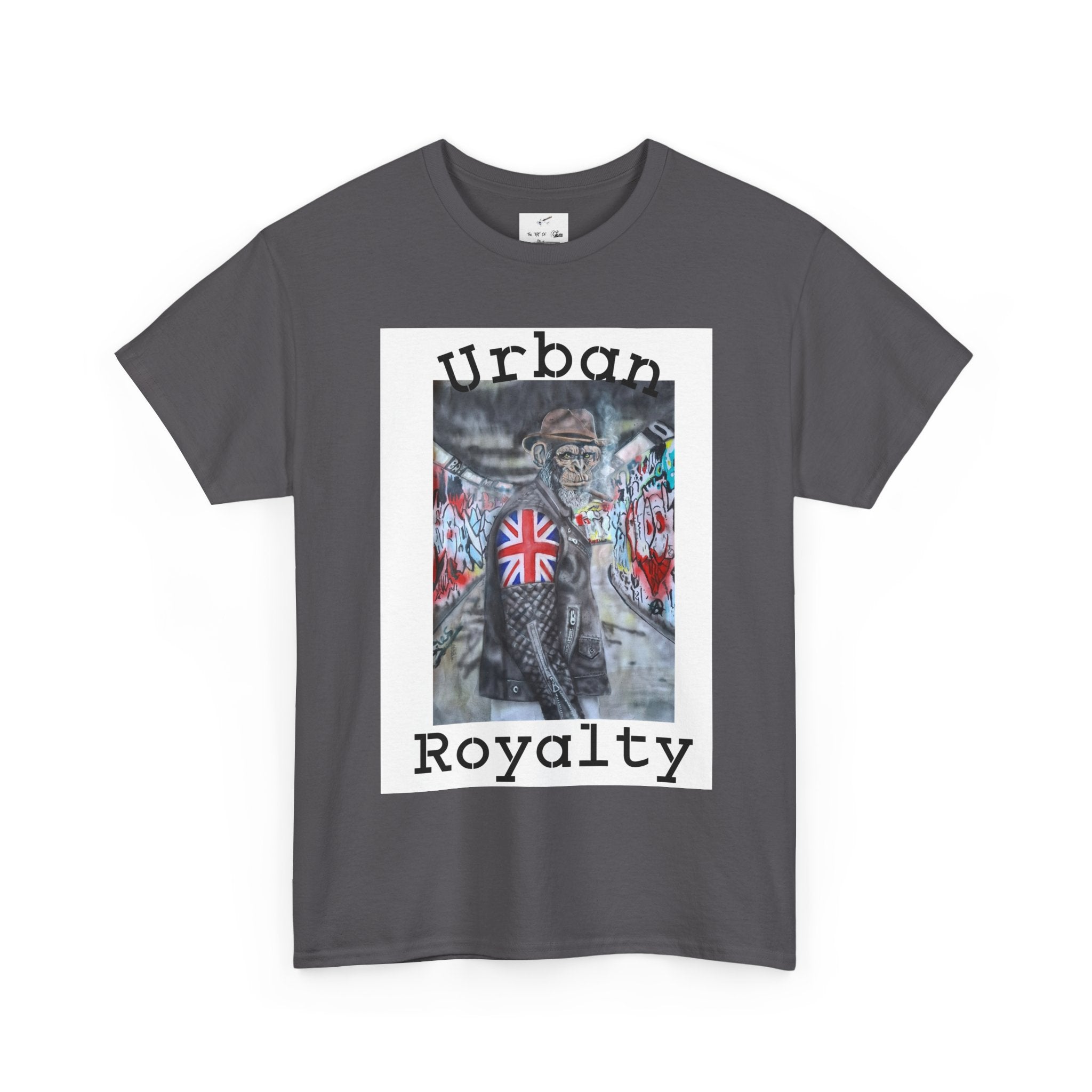 Urban Royalty T-Shirt — Street Art Monkey with Union Jack Graphic