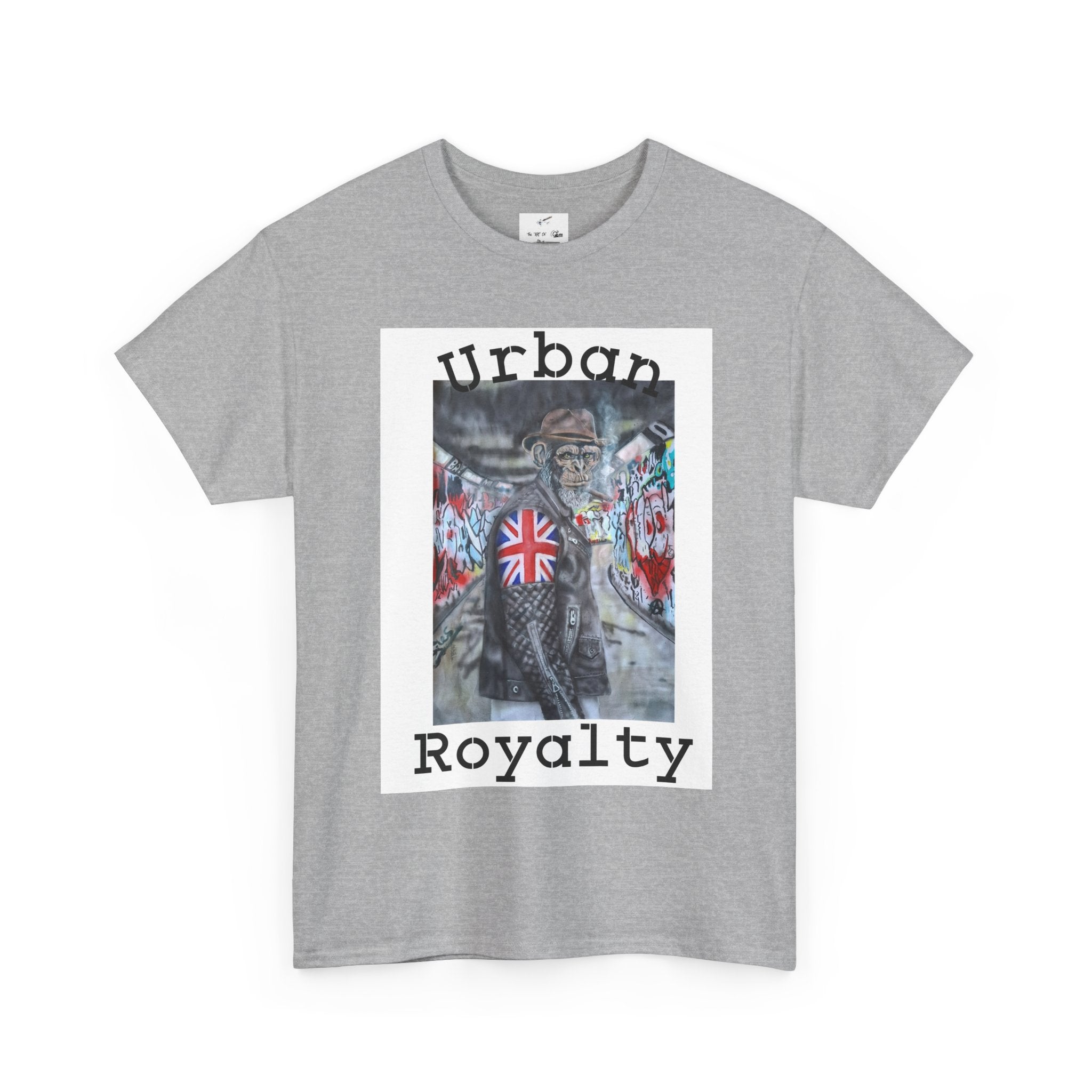 Urban Royalty T-Shirt — Street Art Monkey with Union Jack Graphic