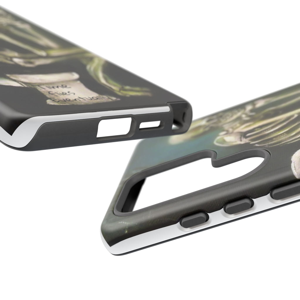 Phone Case — Skeleton on Toilet “Time Flies Eventually” Gothic Humor
