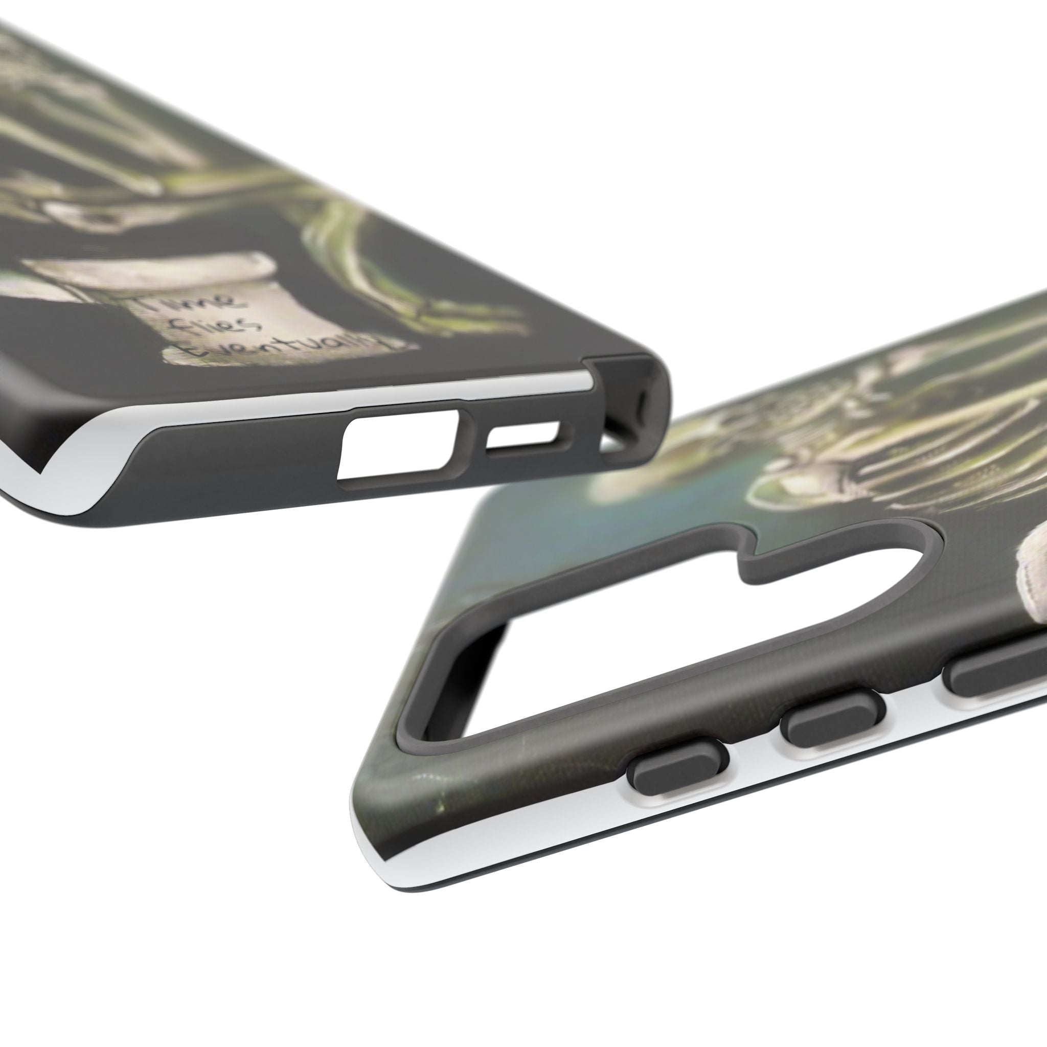 Phone Case — Skeleton on Toilet “Time Flies Eventually” Gothic Humor