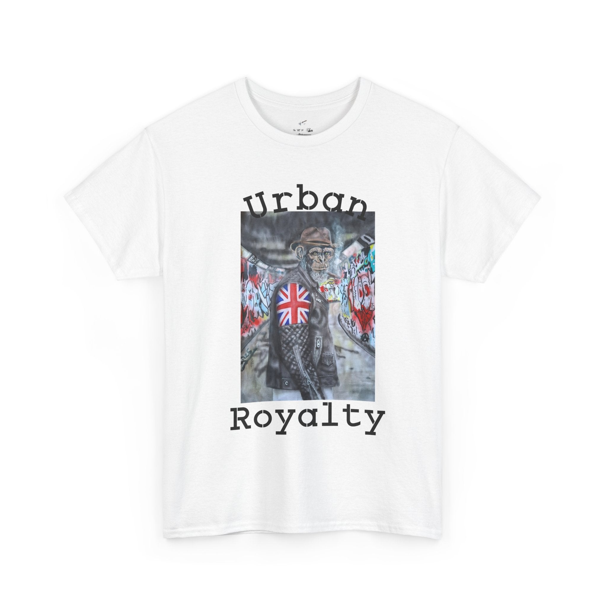 Urban Royalty T-Shirt — Street Art Monkey with Union Jack Graphic